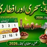 Faisalabad Sehri Iftar Time Today